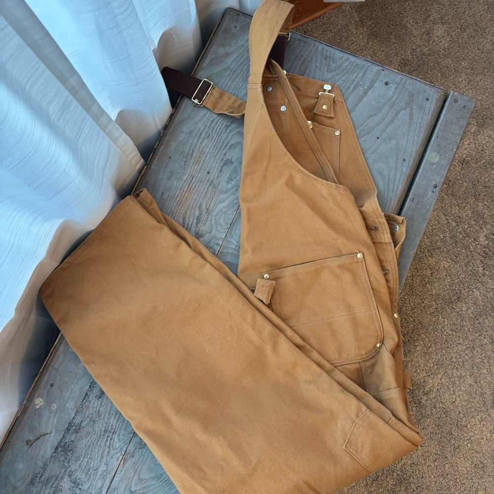 Vintage Carhartt unlined duck bib overalls R01 | size 36x30 - Picture 6 of 7